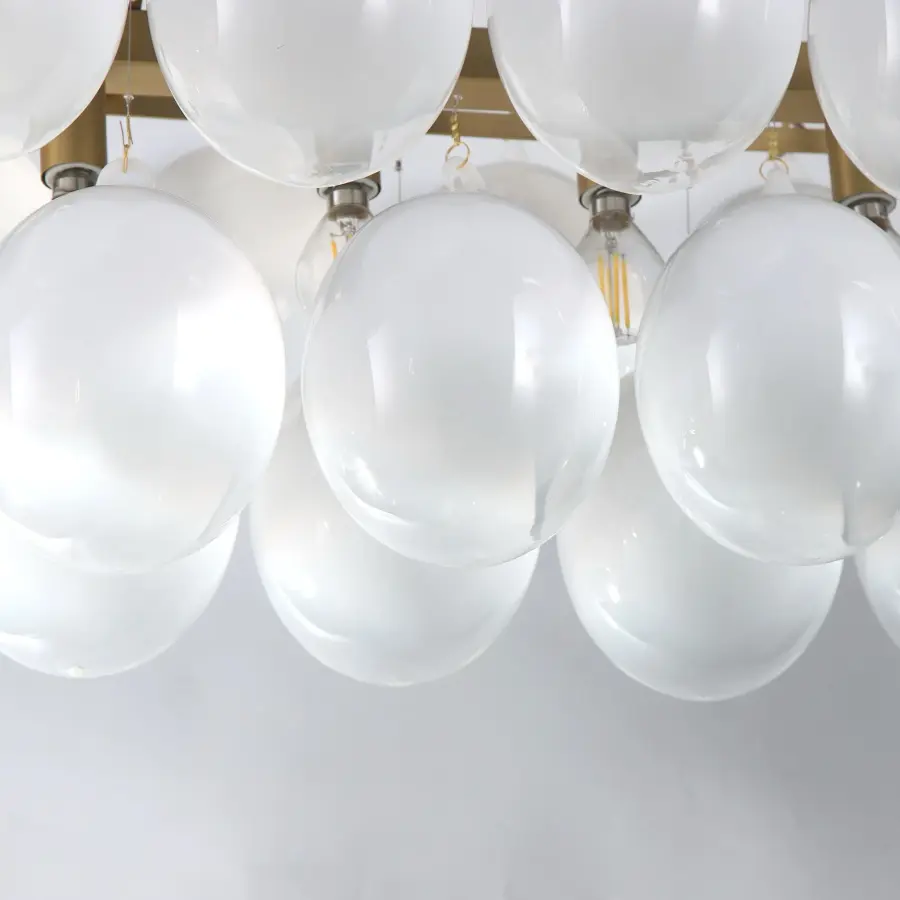Globo Eight Light Island Chandelier in Brass - Image 5