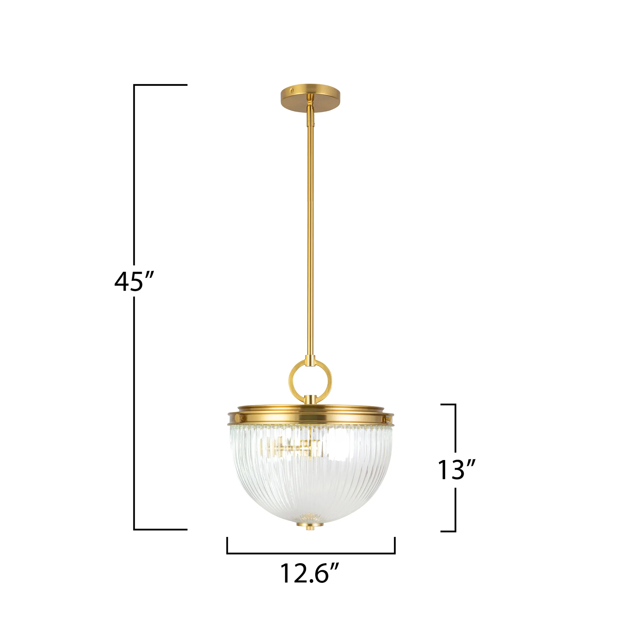 Myla 2 Light Pendant Vintage Brass with