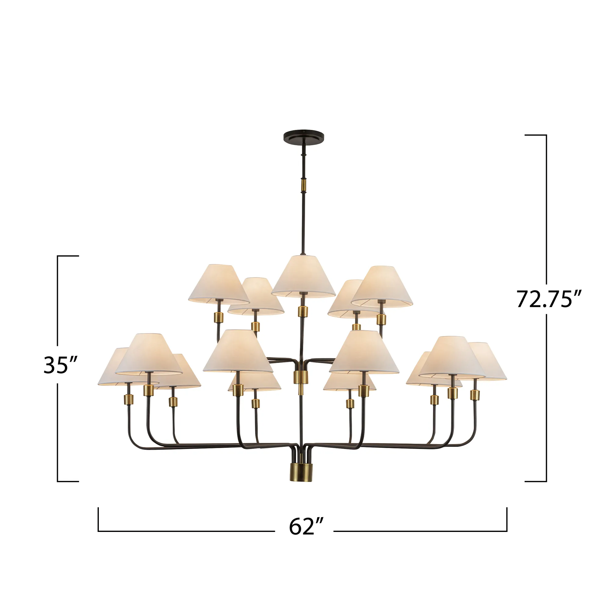 Providence 15 Light Chandelier Black,