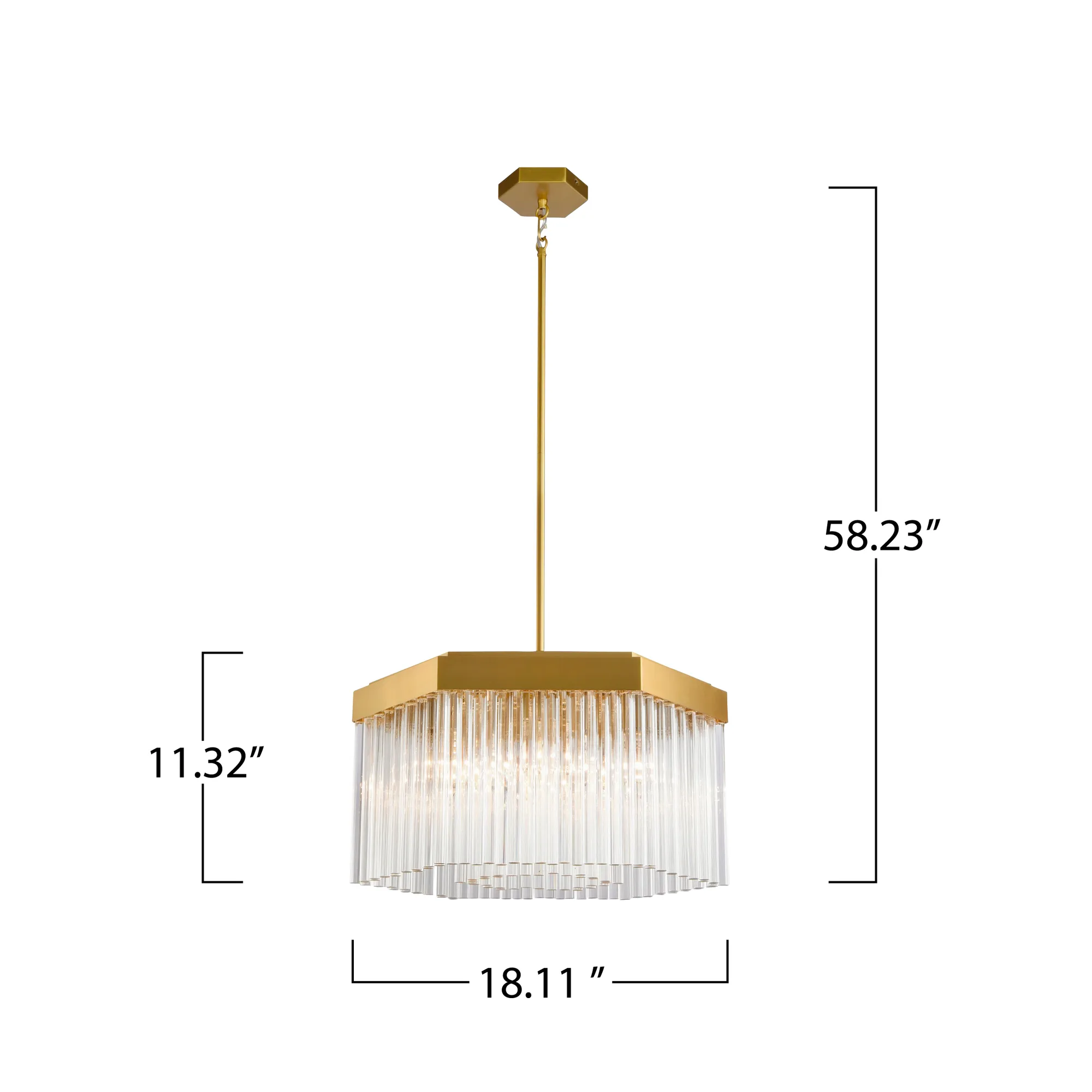 Emma 7 Light Chandelier Brushed