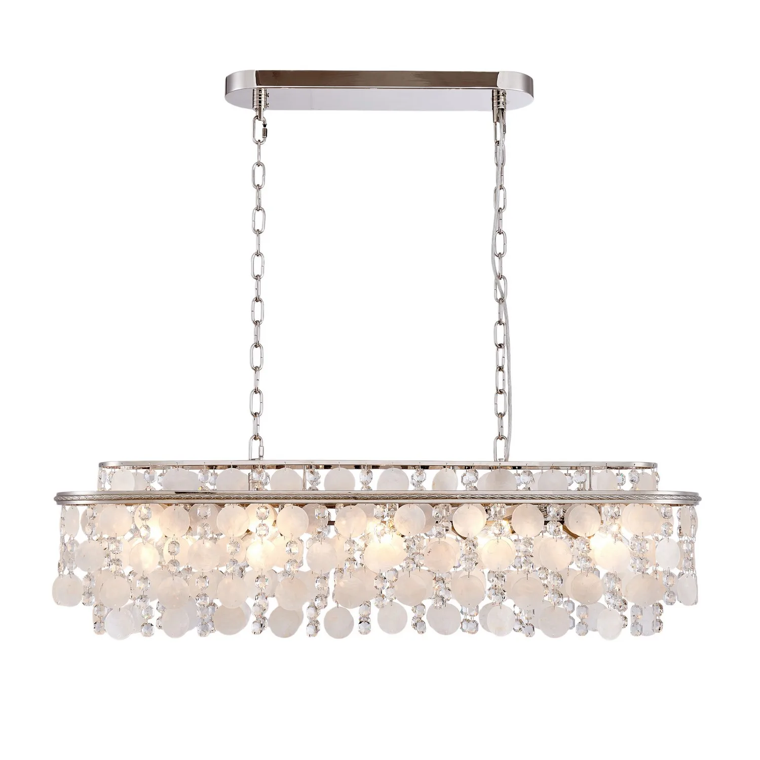 Avara 12 Light Linear Pendant in Polished Nickel
