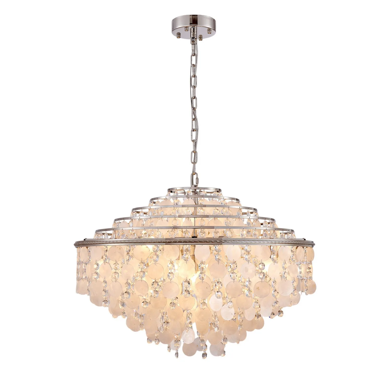 Avara 24 Light Chandelier in Polished Nickel