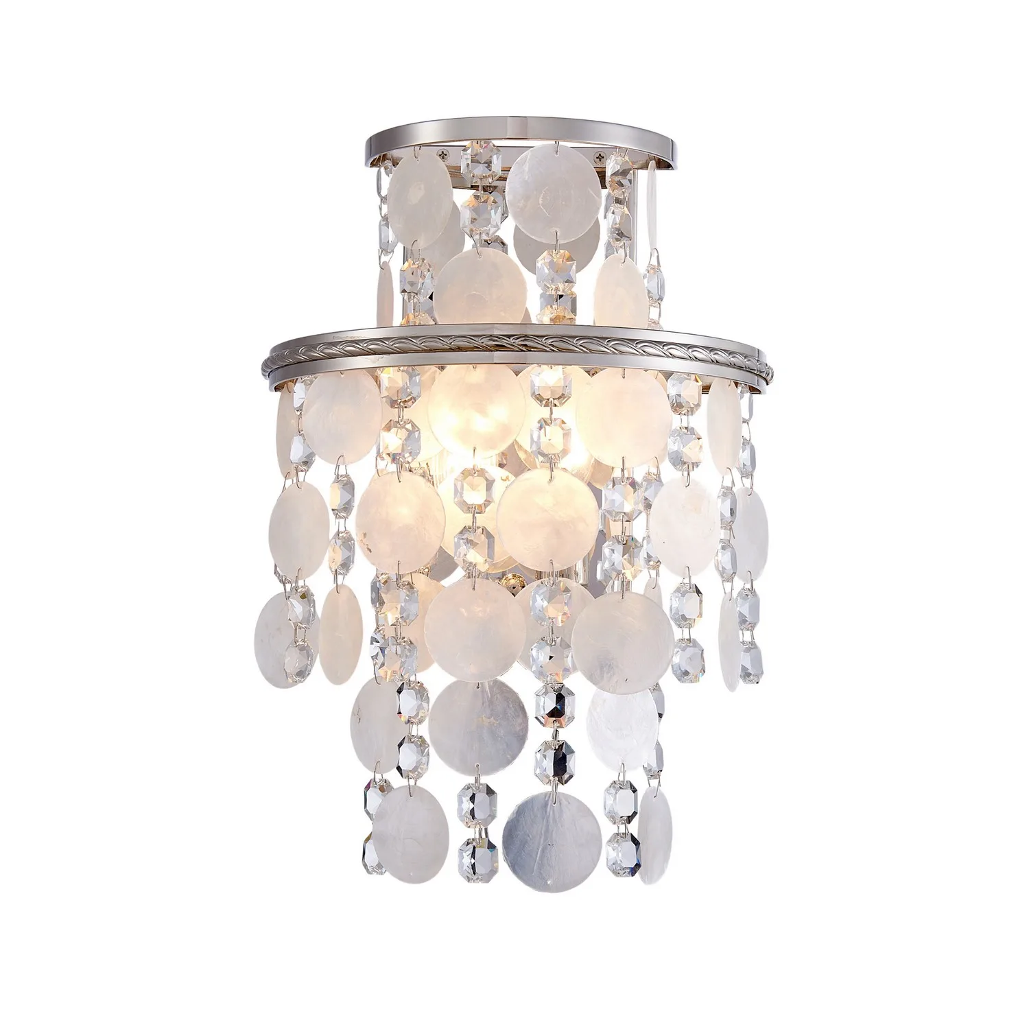 Avara Two Light Wall Sconce in Polished Nickel