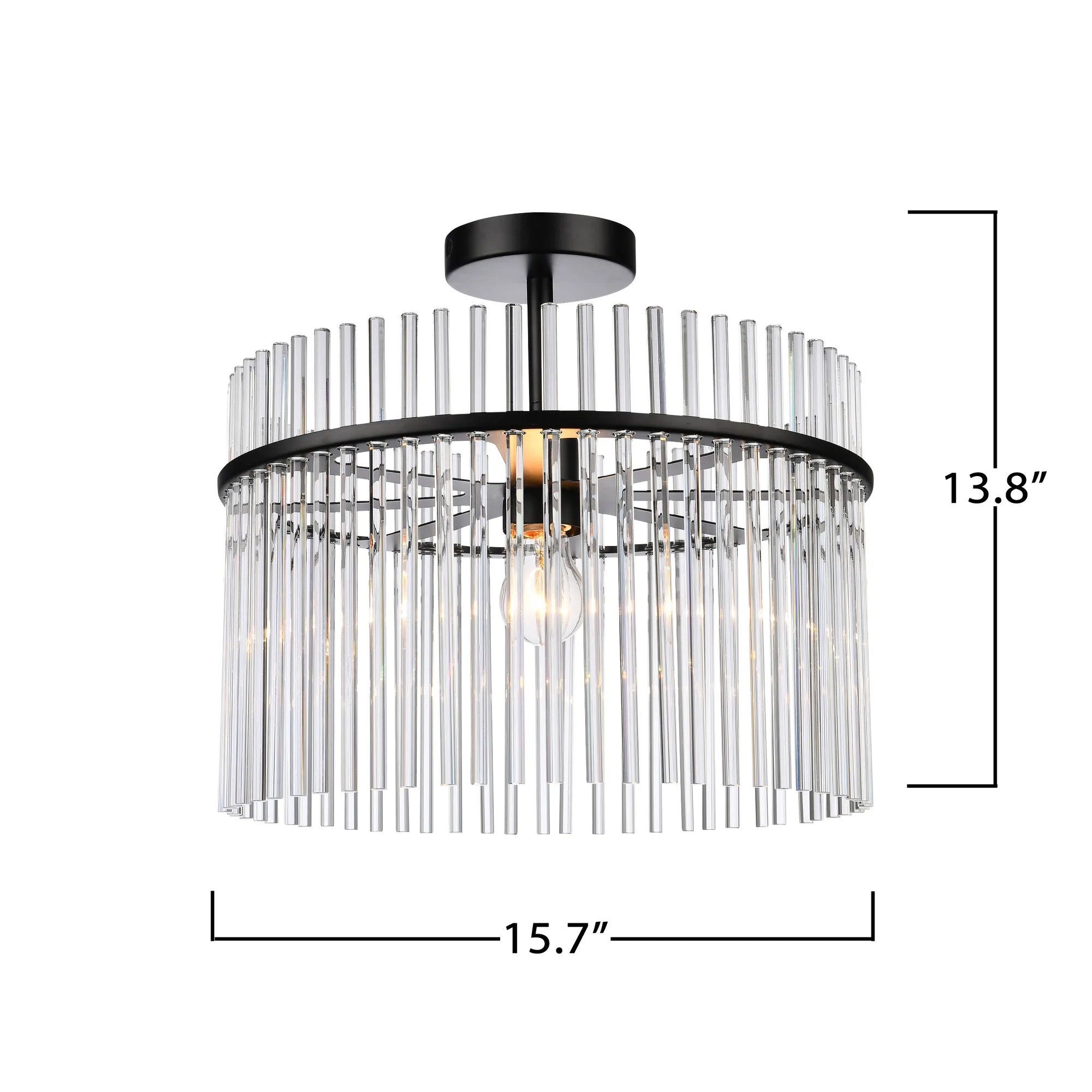 Ava 1 Light Semi Flush Mount