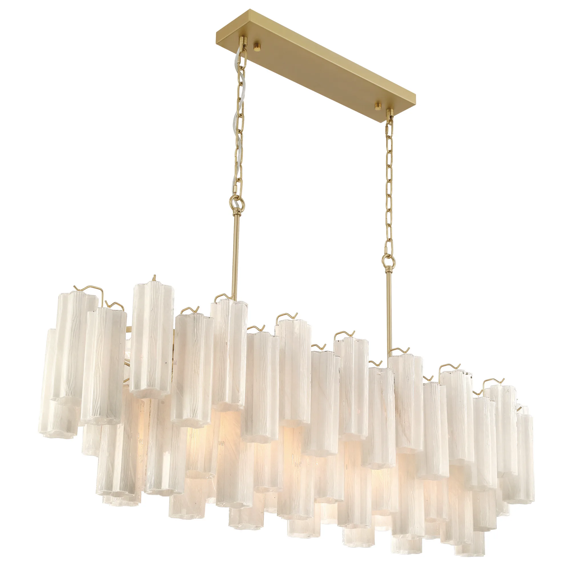 Sophia 16 Light Island Pendant in Brushed Brass