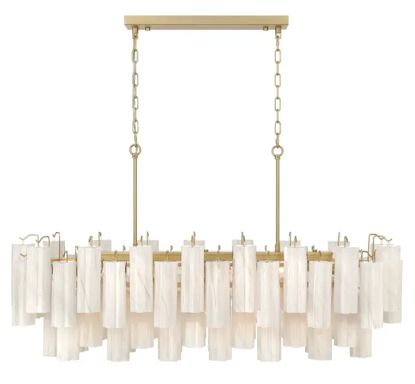 Sophia 16-Light Linear Chandelier in Brushed Brass - Image 2