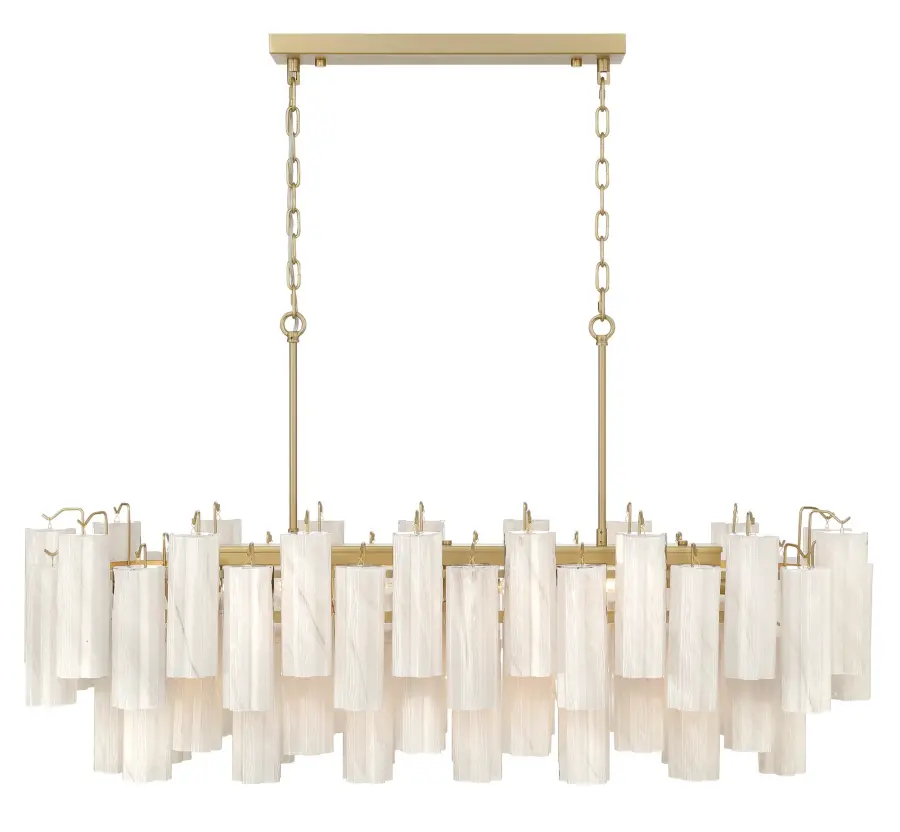 Sophia 16-Light Linear Chandelier in Brushed Brass - Image 2