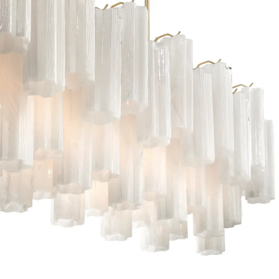 Sophia 16-Light Linear Chandelier in Brushed Brass - Image 4