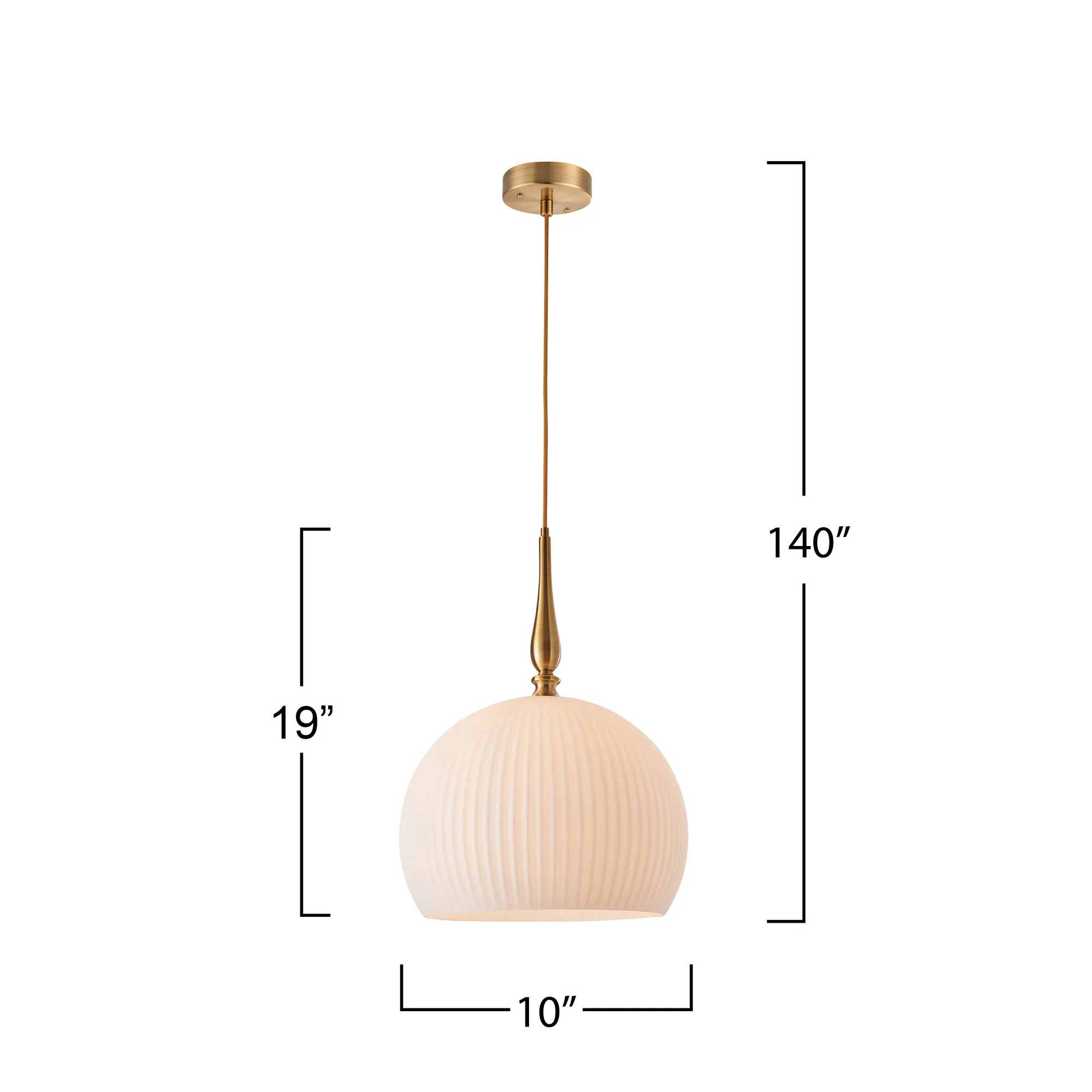 Kate 1 Light Pendant 10”