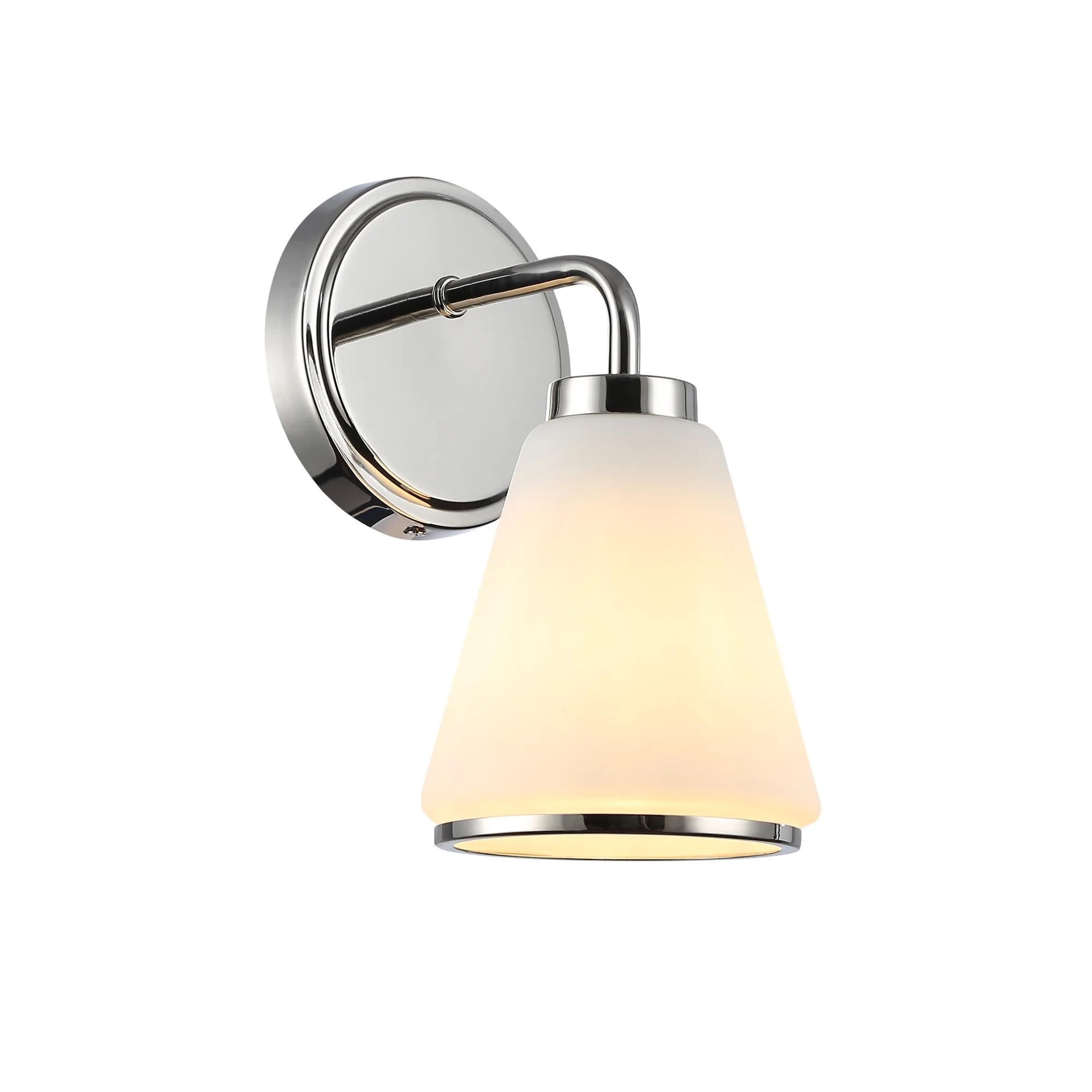 Zoey 1 Light Wall Sconce Polished Nickel