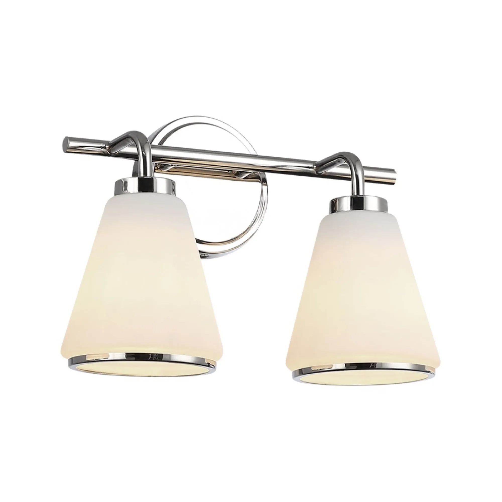 Zoey 2 Light Bathroom Vanity Polishe Nickel