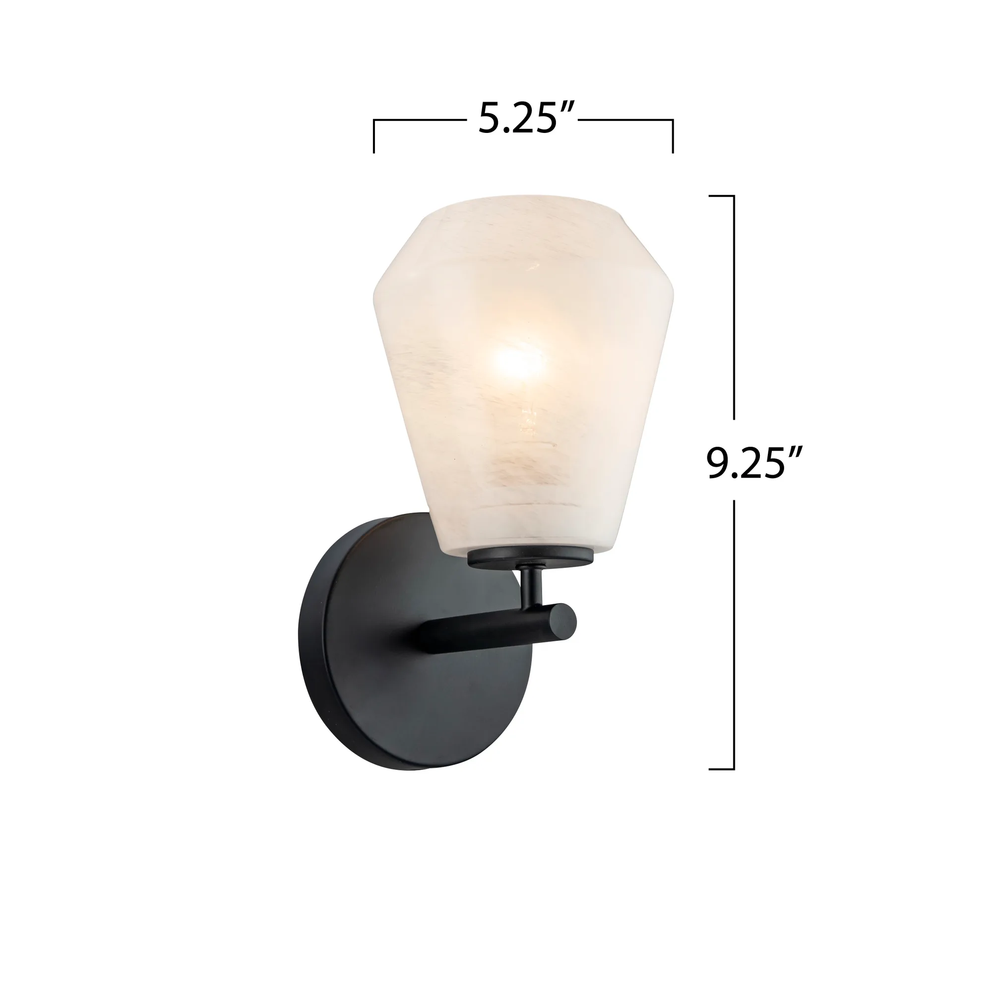 Brooke 1 Light Wall Sconce Black with