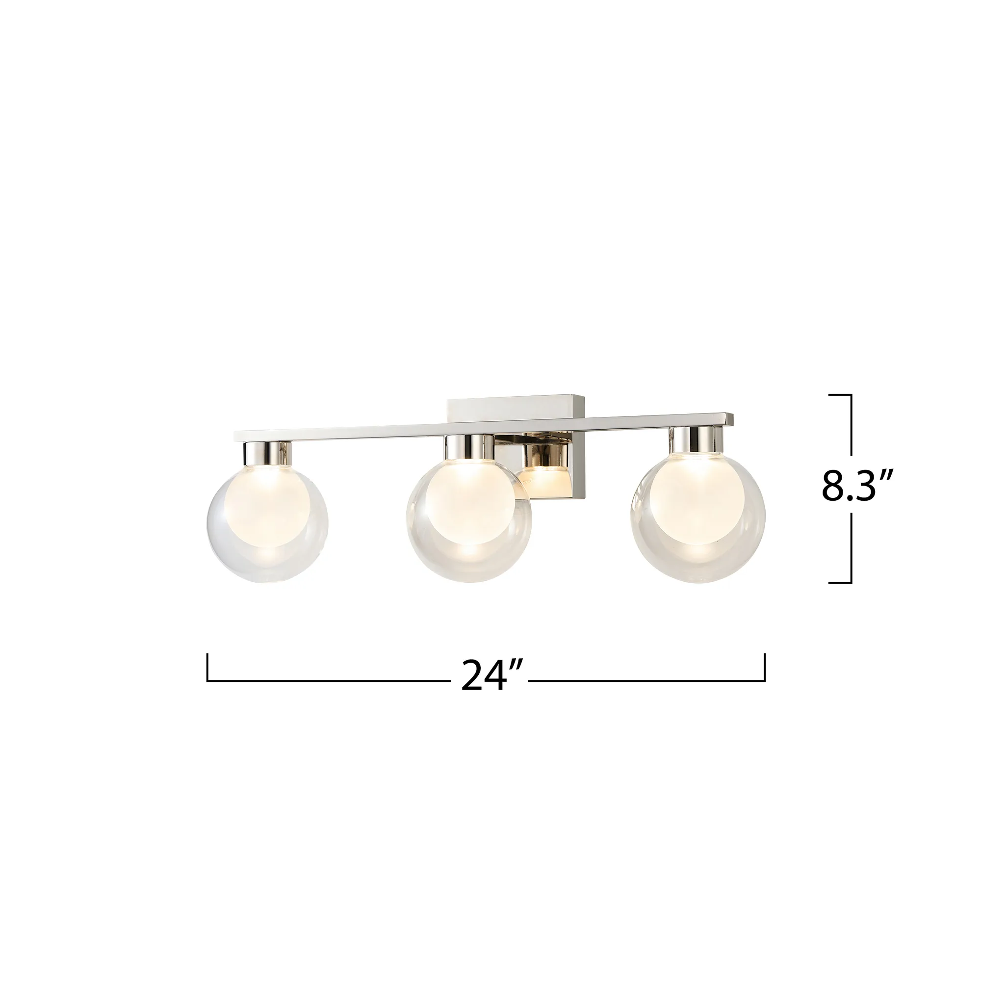 Colton 3 Light Bathroom Vanity Chrome