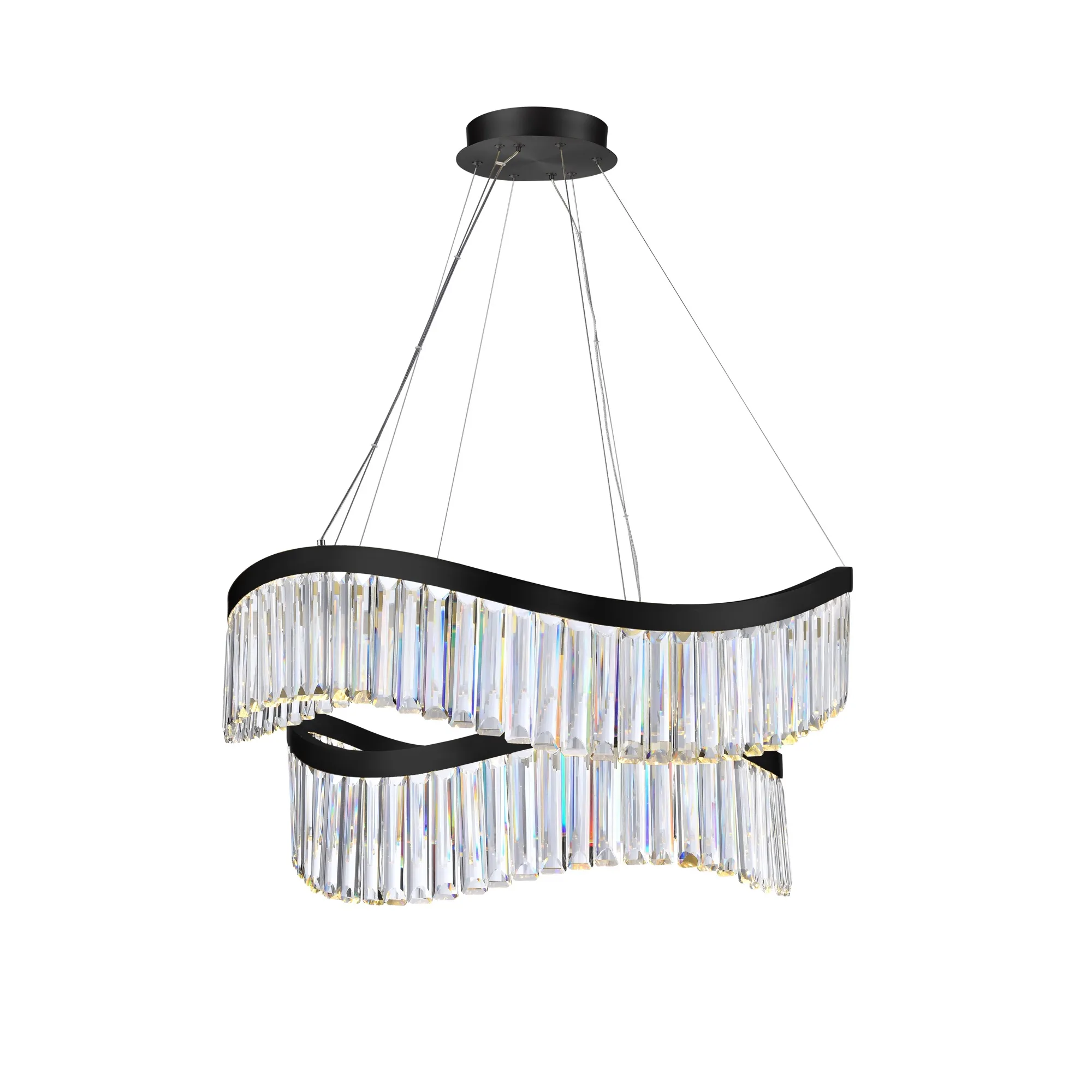 Jules Integrated LED Chandelier 31” Black