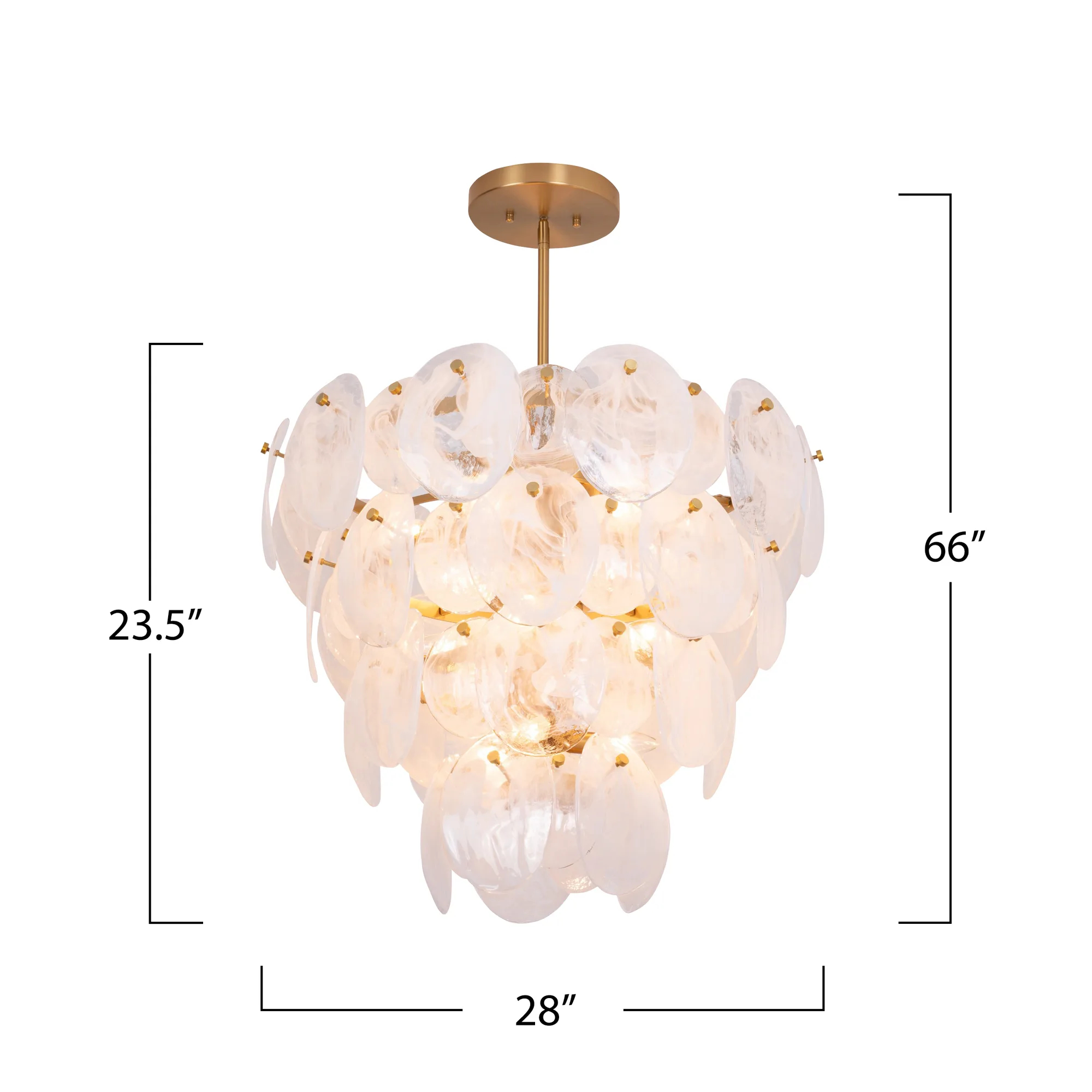 Lily 13 Light Chandelier Brushed Brass