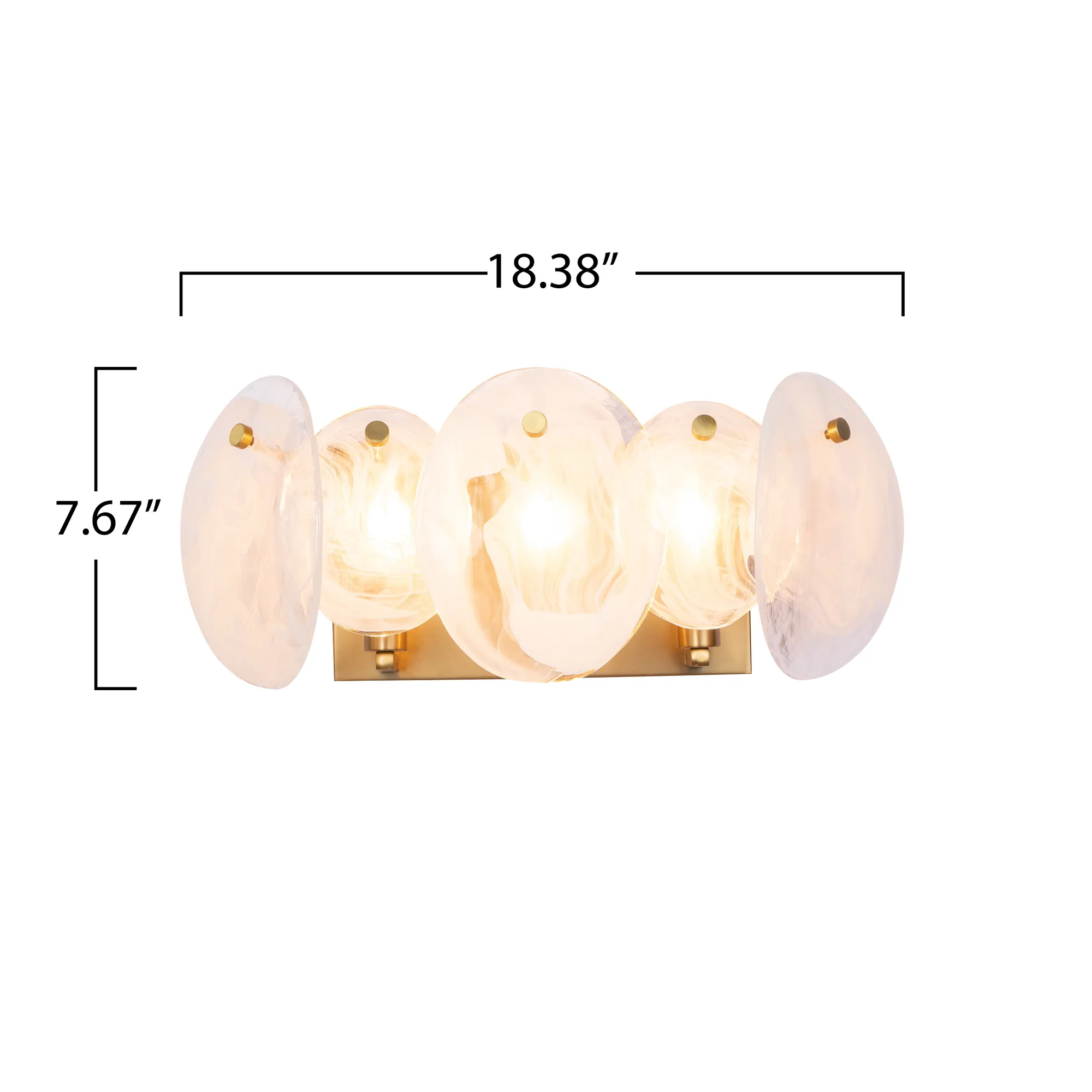 Lily 3 Light Bathroom Vanity Brushed Brass with