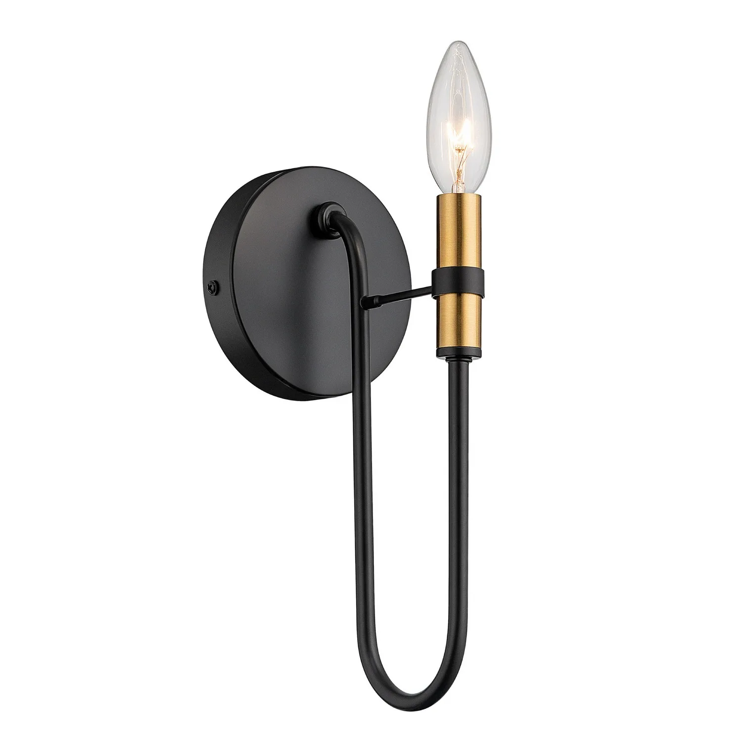 Foundry One Light Wall Bracket in Black