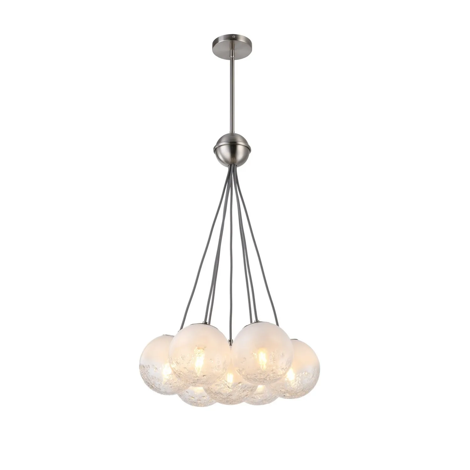 Moonlight Seven Light Lantern in Satin Nickel
