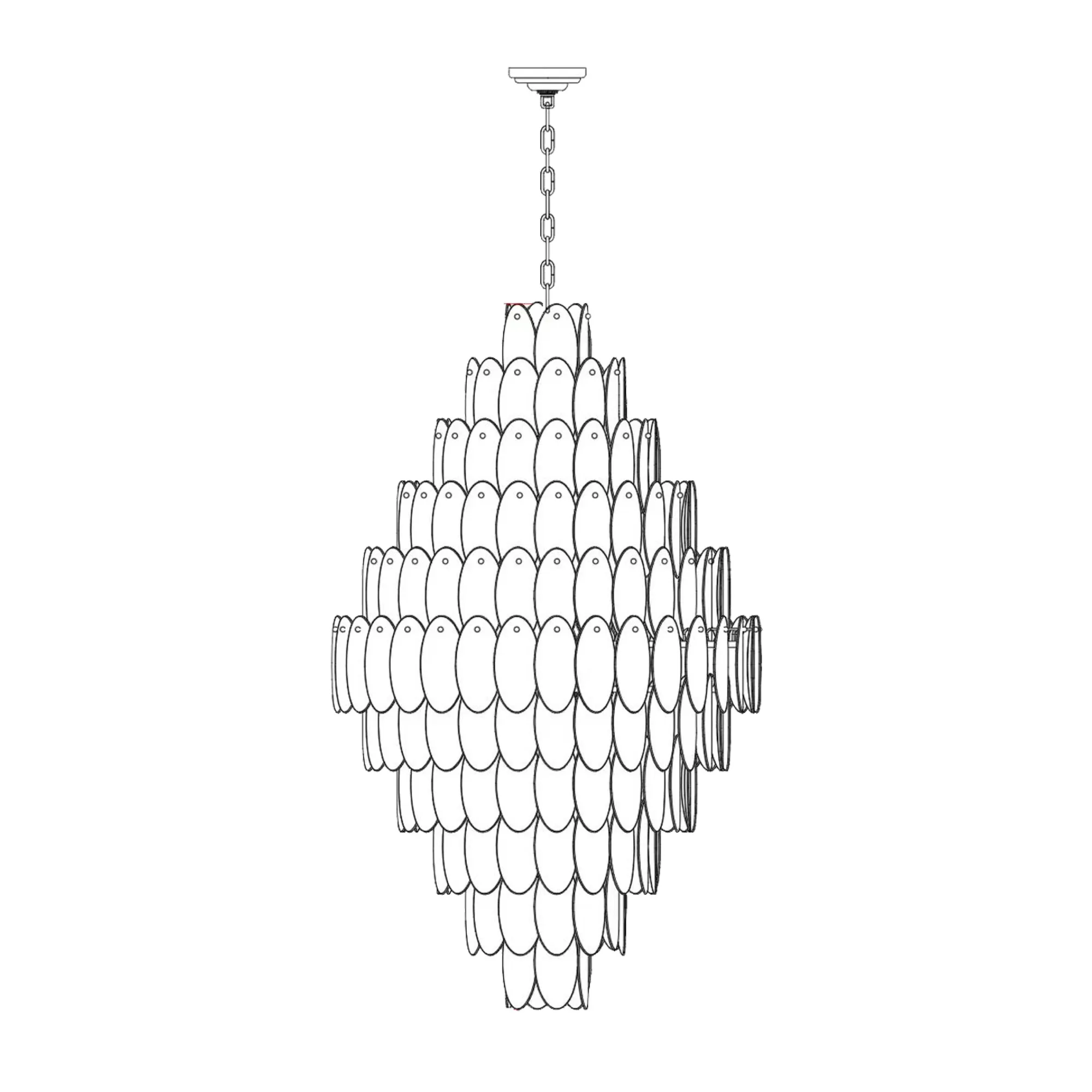 Serena 19 Light Chandelier in Satin Nickel