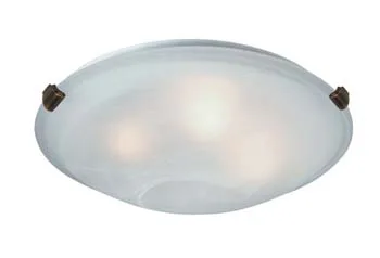 Clip Flush Four Light Flush Mount in Brunito