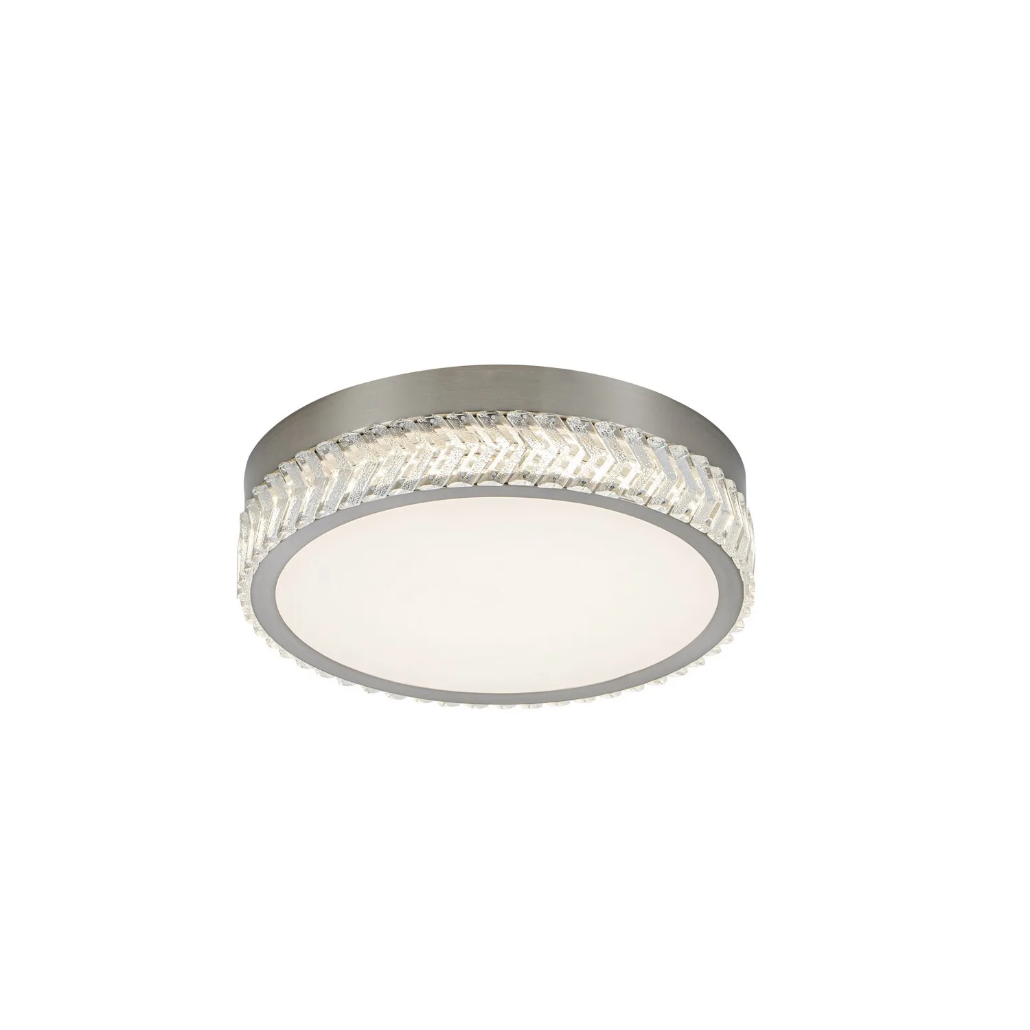 Chevron LED Flushmount in Brushed Nickel