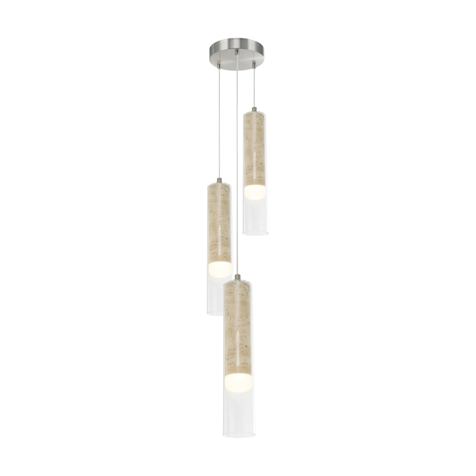 Zara LED Pendant in Brushed Nickel