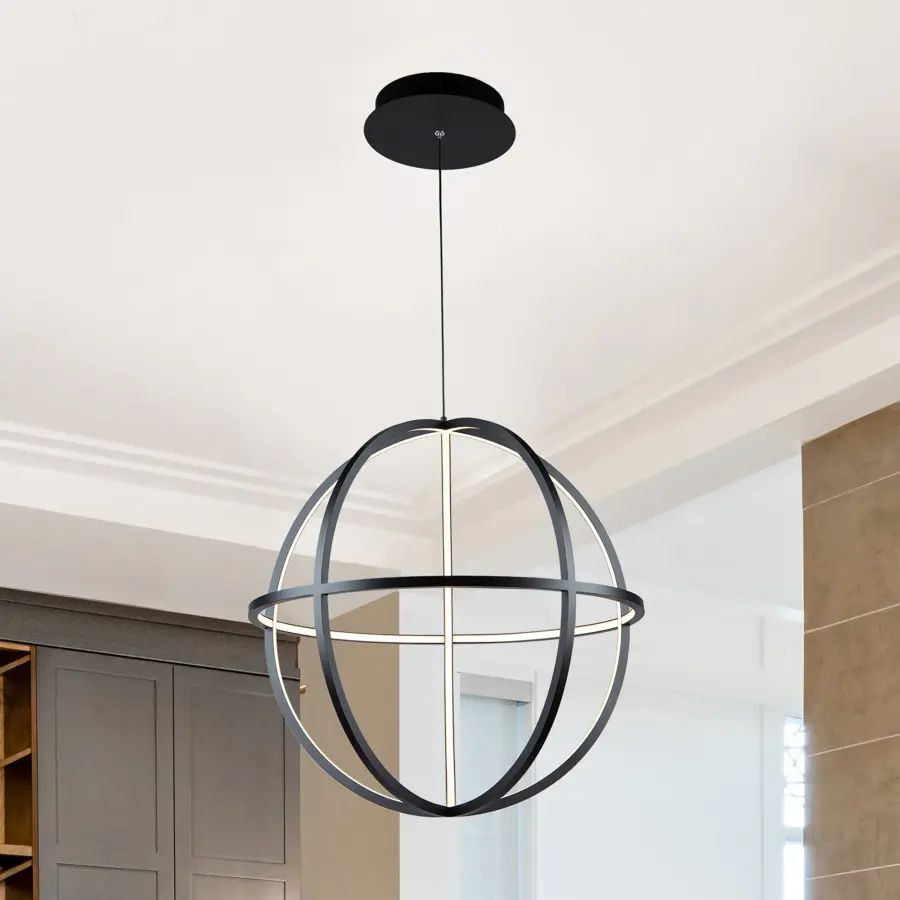 Celestial LED Chandelier in Matte Black - Image 8