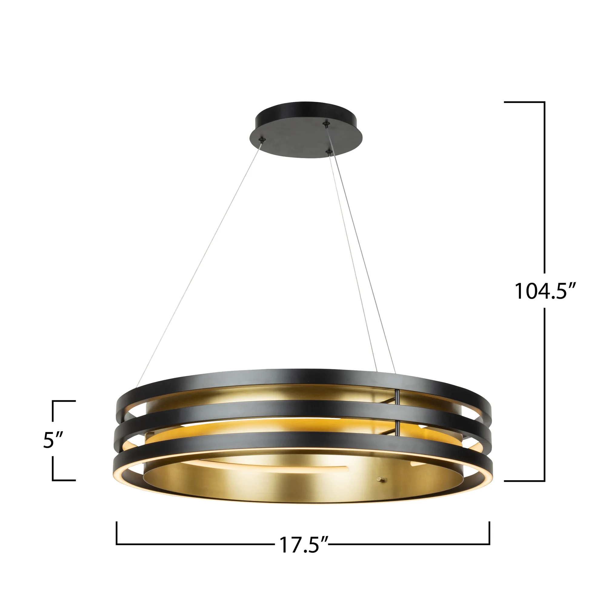 Toledo Collection 1-Light 17.5” Chandelier