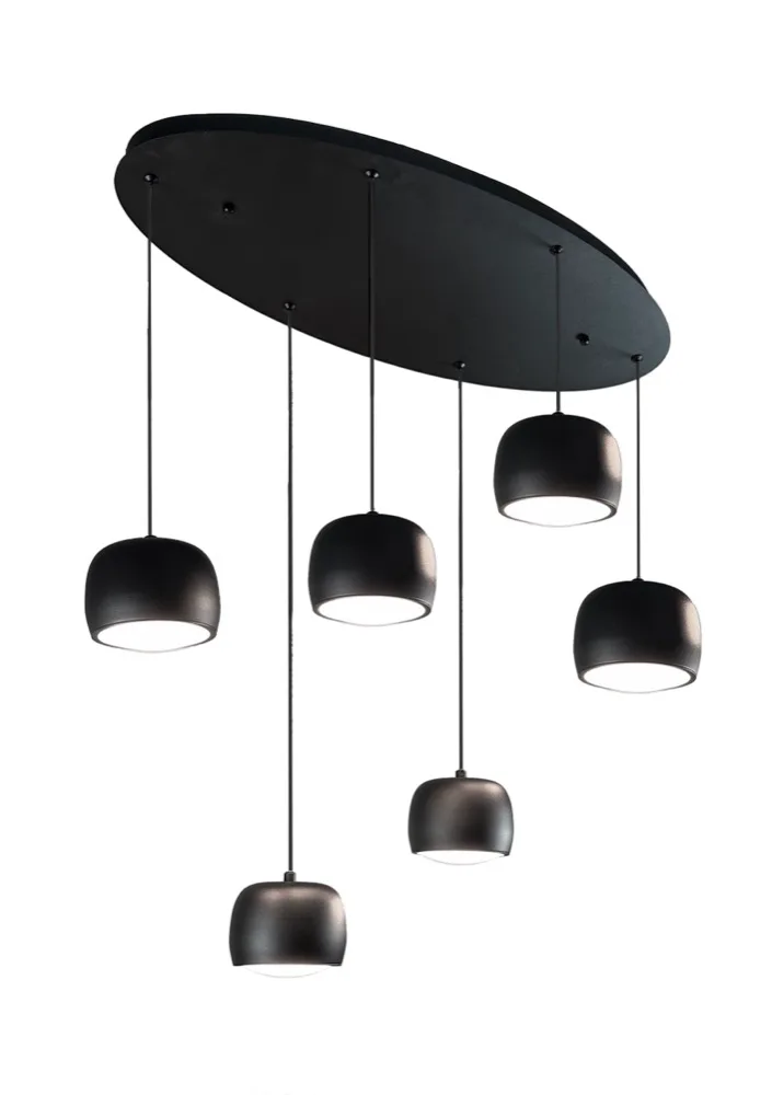 Onyx Collection Integrated LED 6-Light Pendant