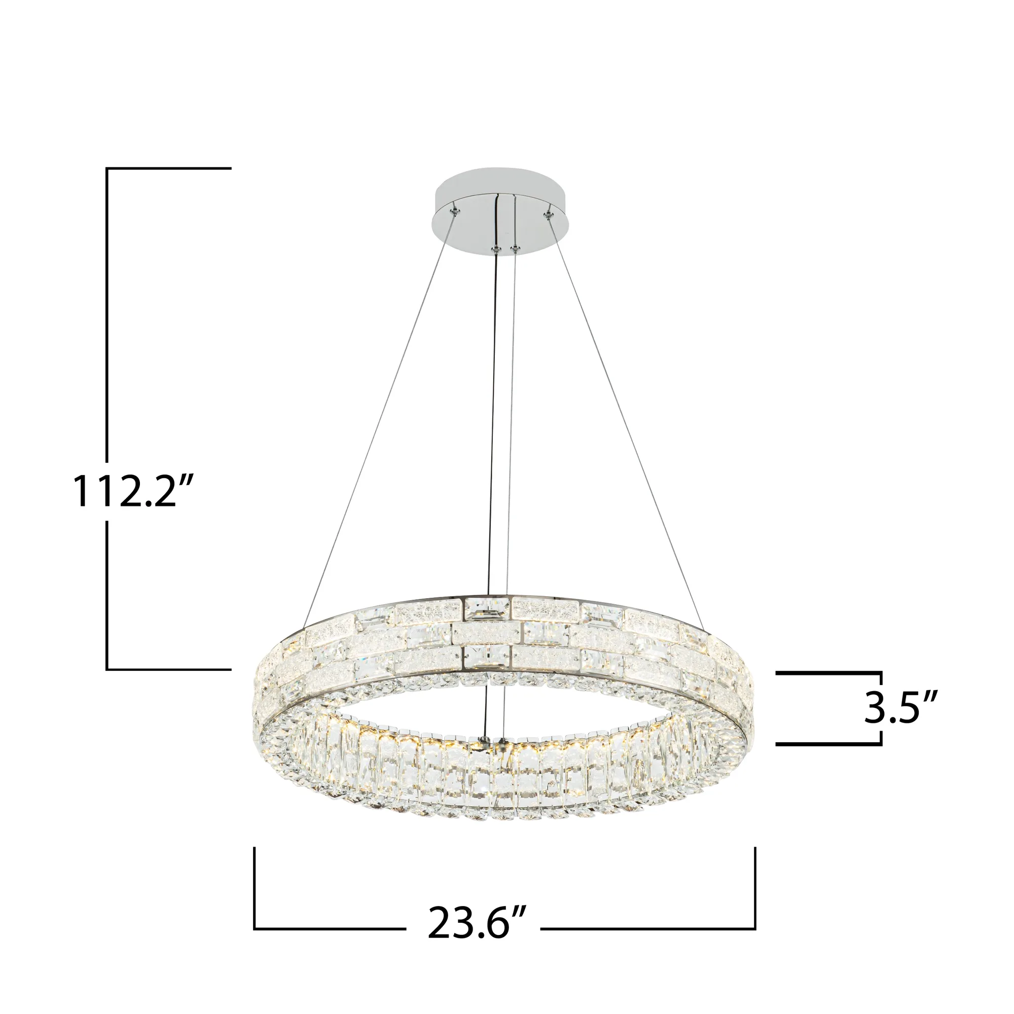 Elegance Integrated LED Chandelier 24”