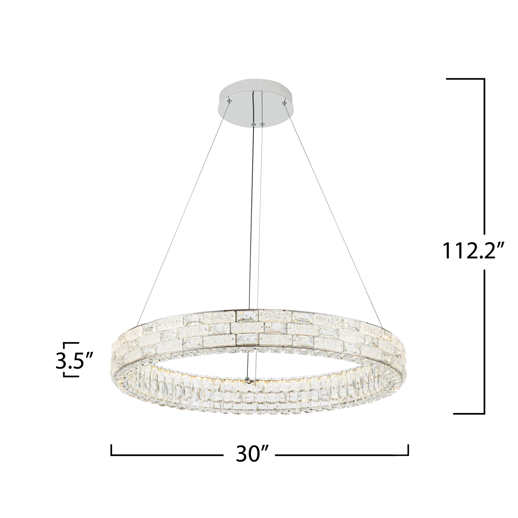 Elegance Integrated LED Chandelier 30”