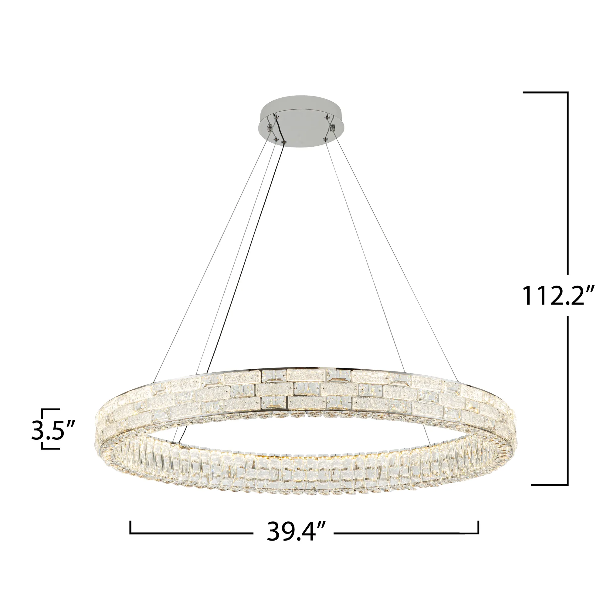Elegance Integrated LED Chandelier 40”