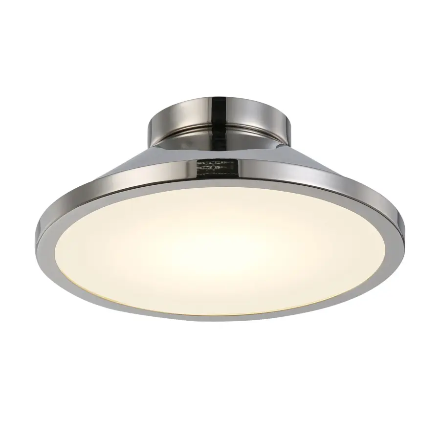 Lucida LED Flush Mount in Polished Nickel - Image 1