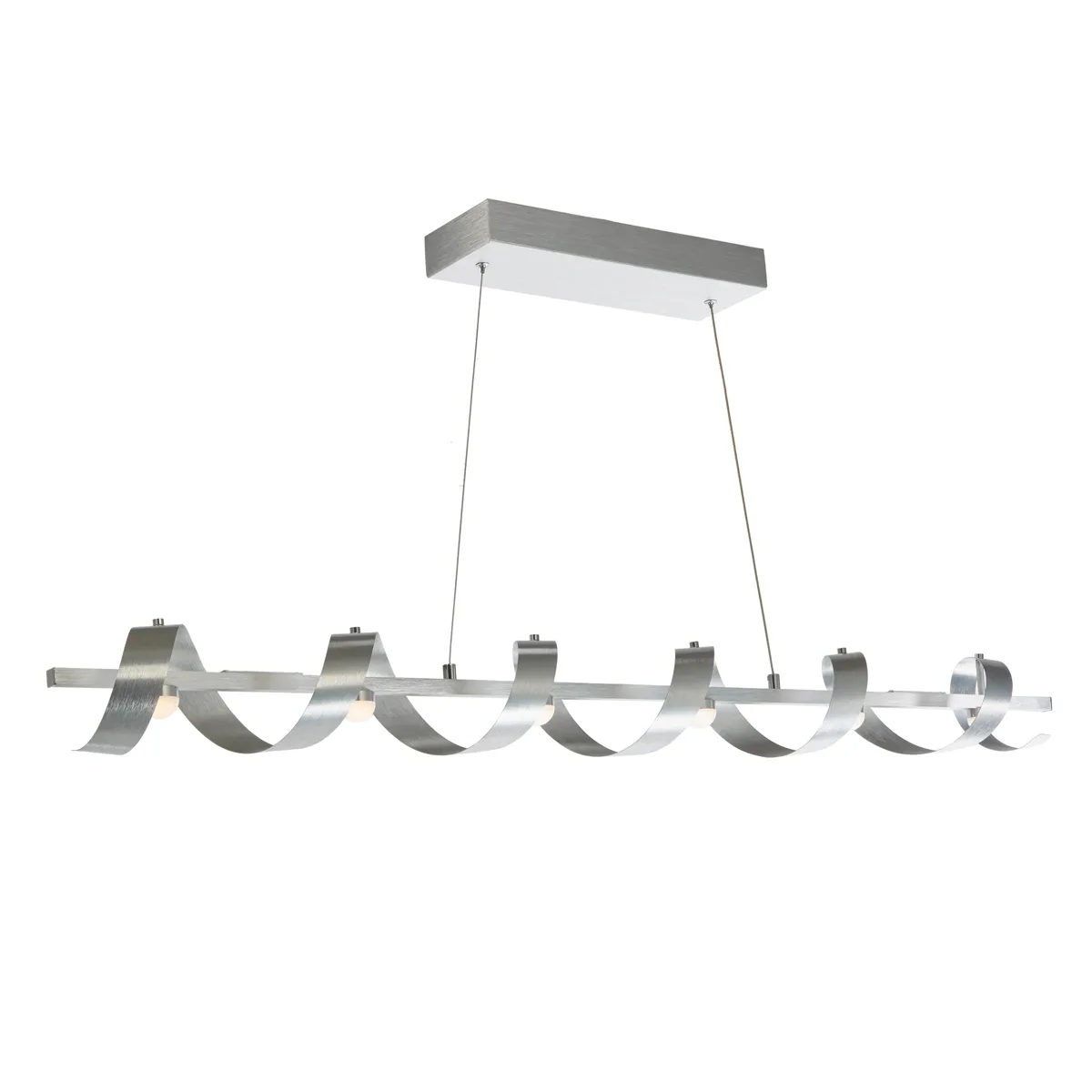 Rolling Hills LED Island Pendant in Brushed Aluminum