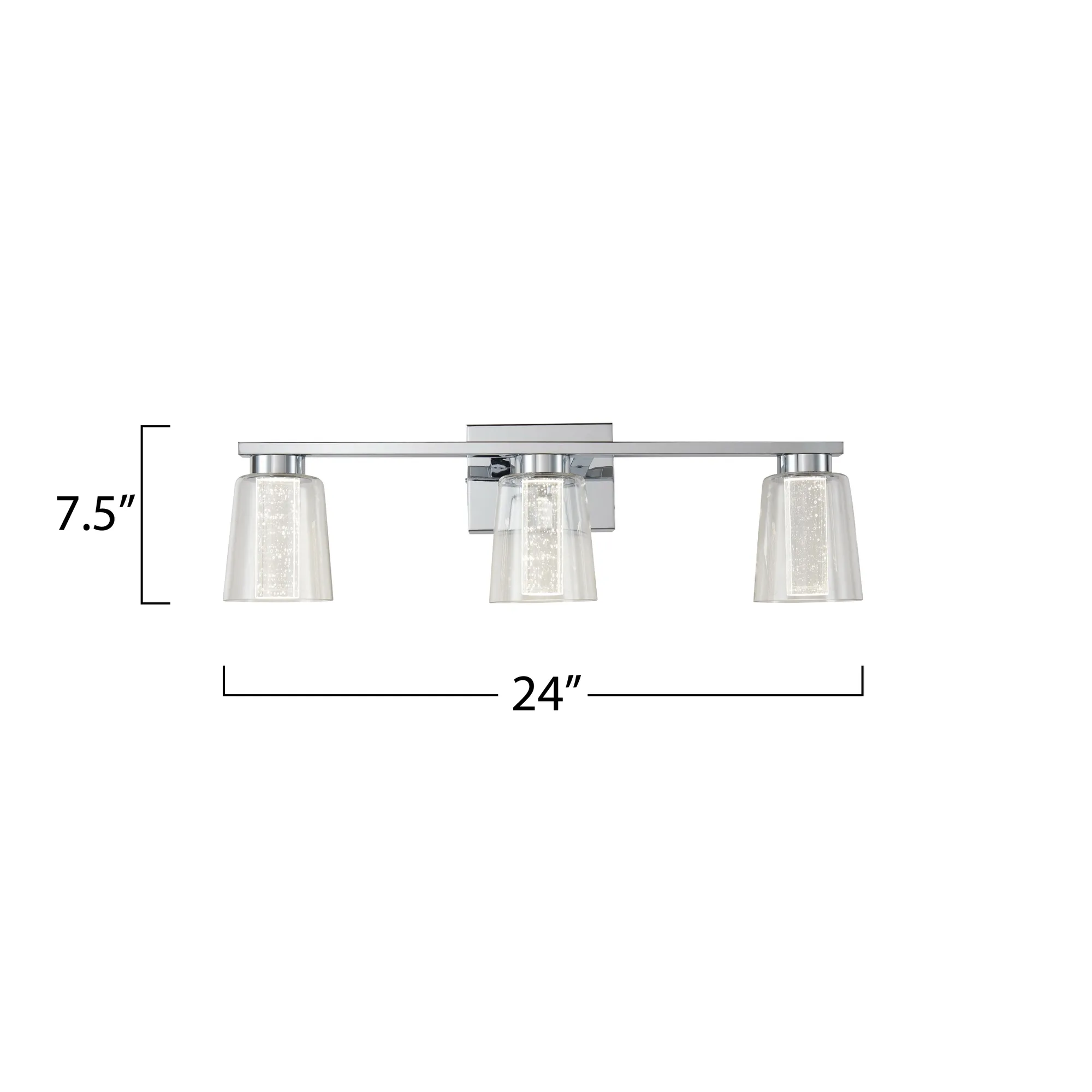 Dalton LED Bathroom Vanity Light in Chrome