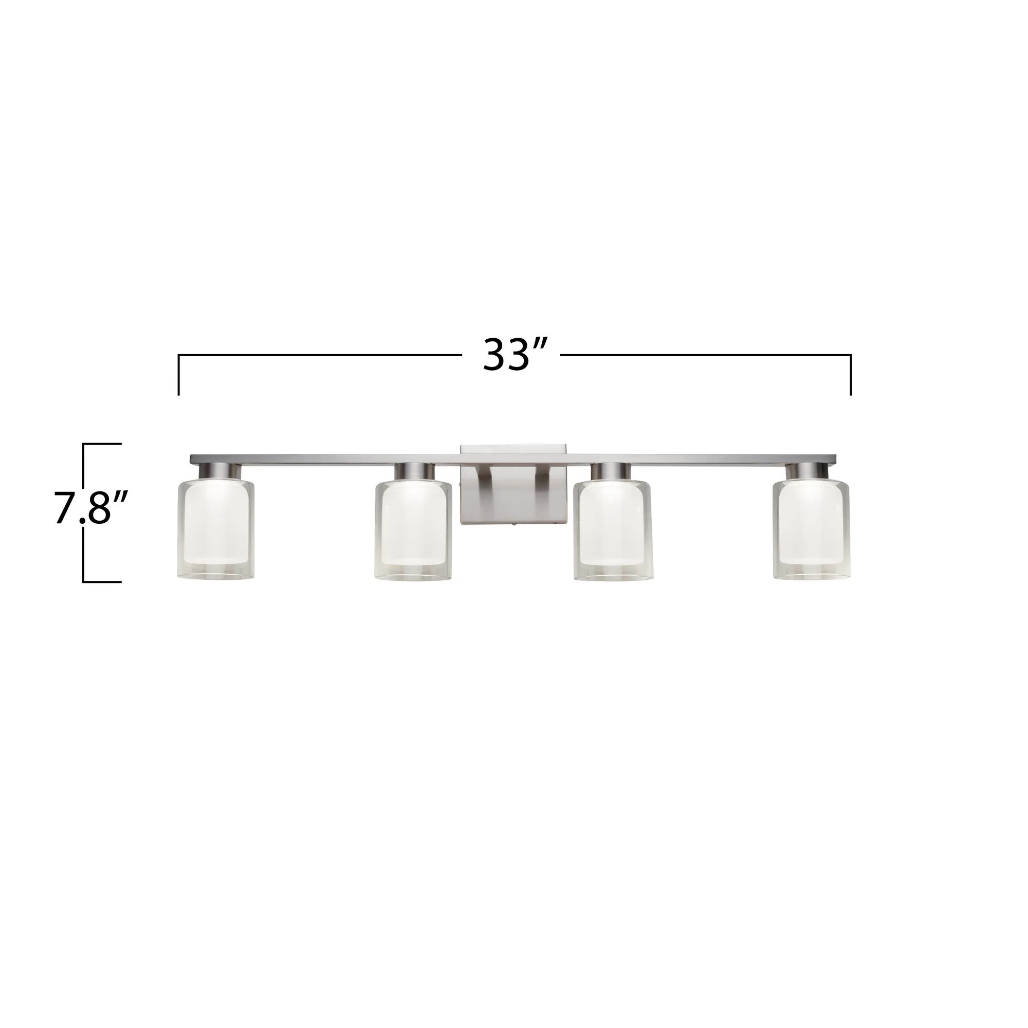Saville LED Bathroom Vanity in Brushed Nickel
