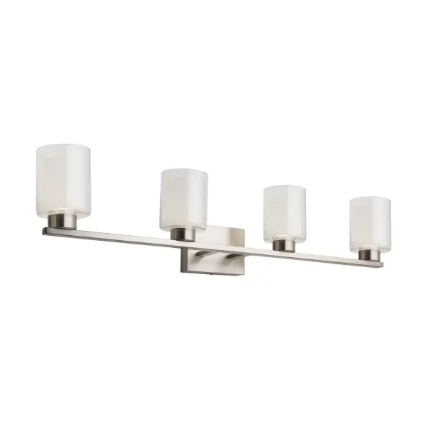 Saville LED Bathroom Vanity Light in Brushed Nickel - Image 4