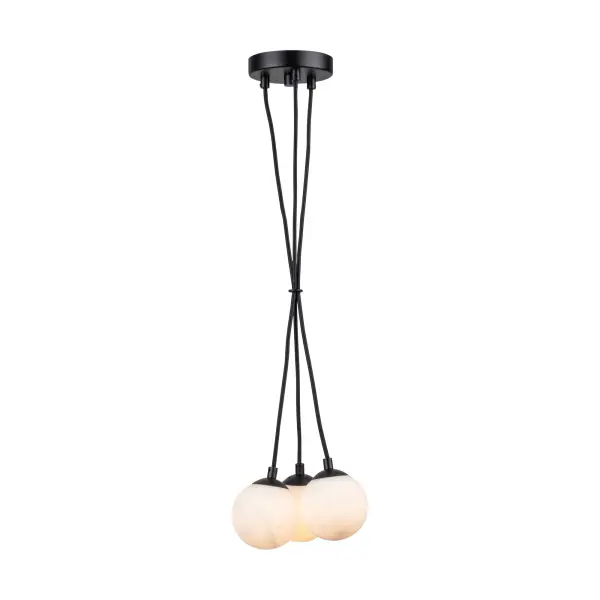 Camila Collection 3-Light Pendant Black - Image 3