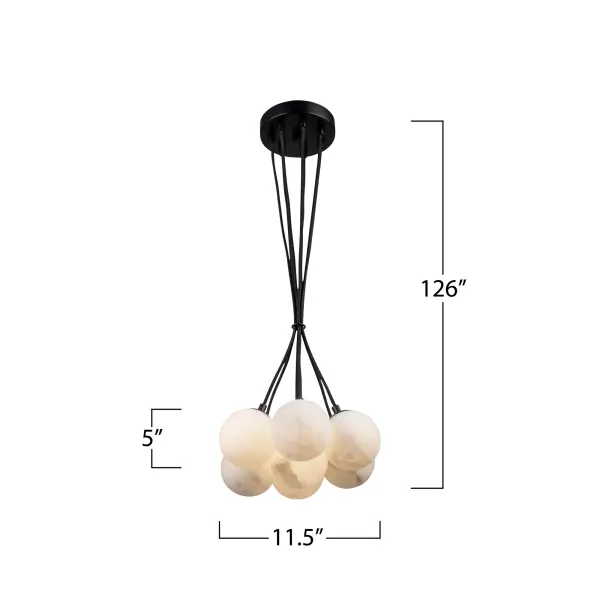 Camila Collection 7-Light Pendant Black - Image 1
