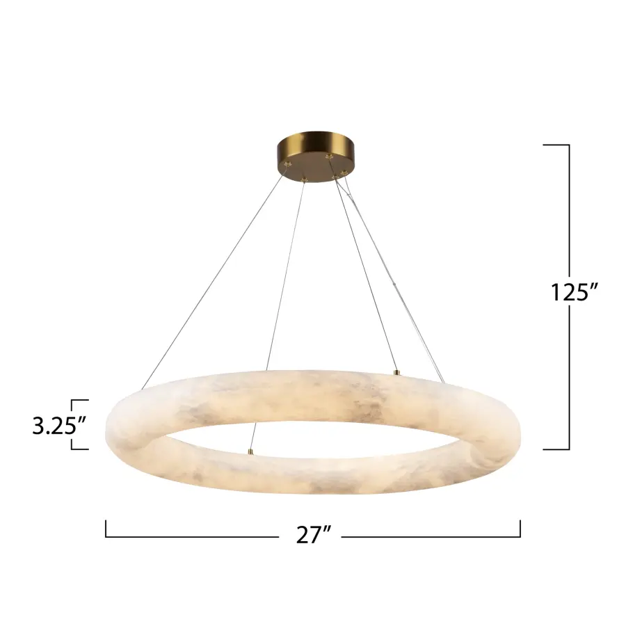 Camila Collection 1-Light 27” Chandelier - Image 1