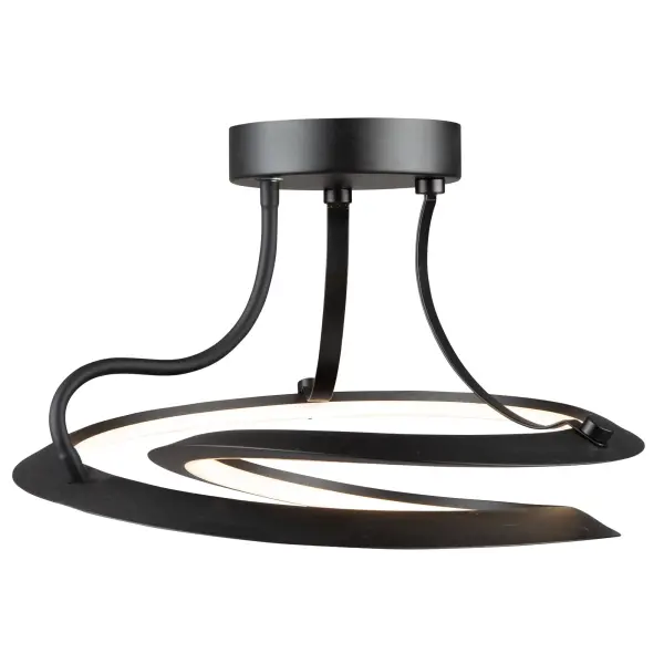 Ara LED Semi-Flush Mount in Black - Image 1