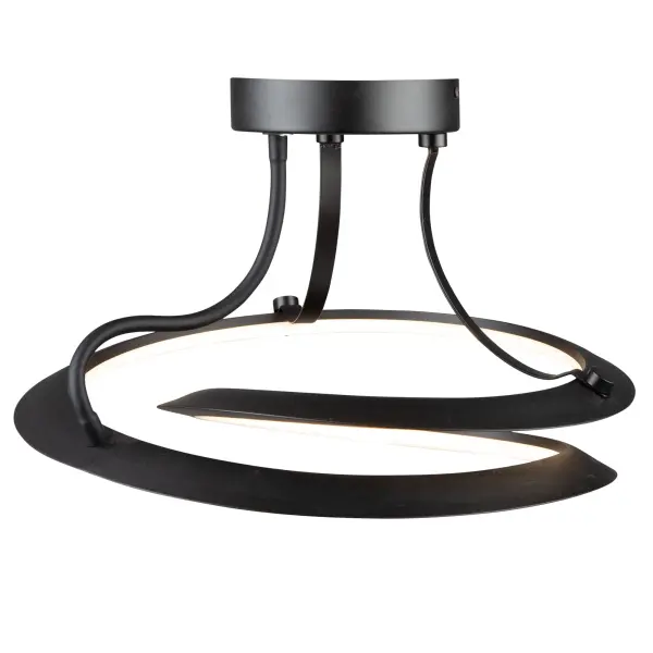 Ara LED Semi-Flush Mount in Black - Image 2