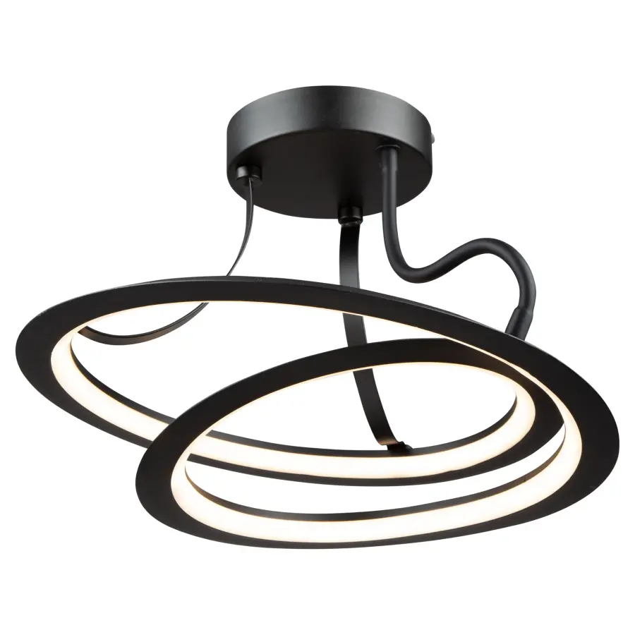 Ara LED Semi-Flush Mount in Black - Image 3