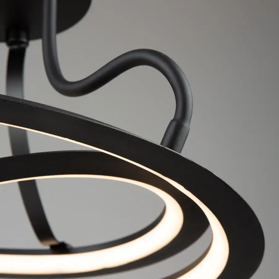 Ara LED Semi-Flush Mount in Black - Image 5