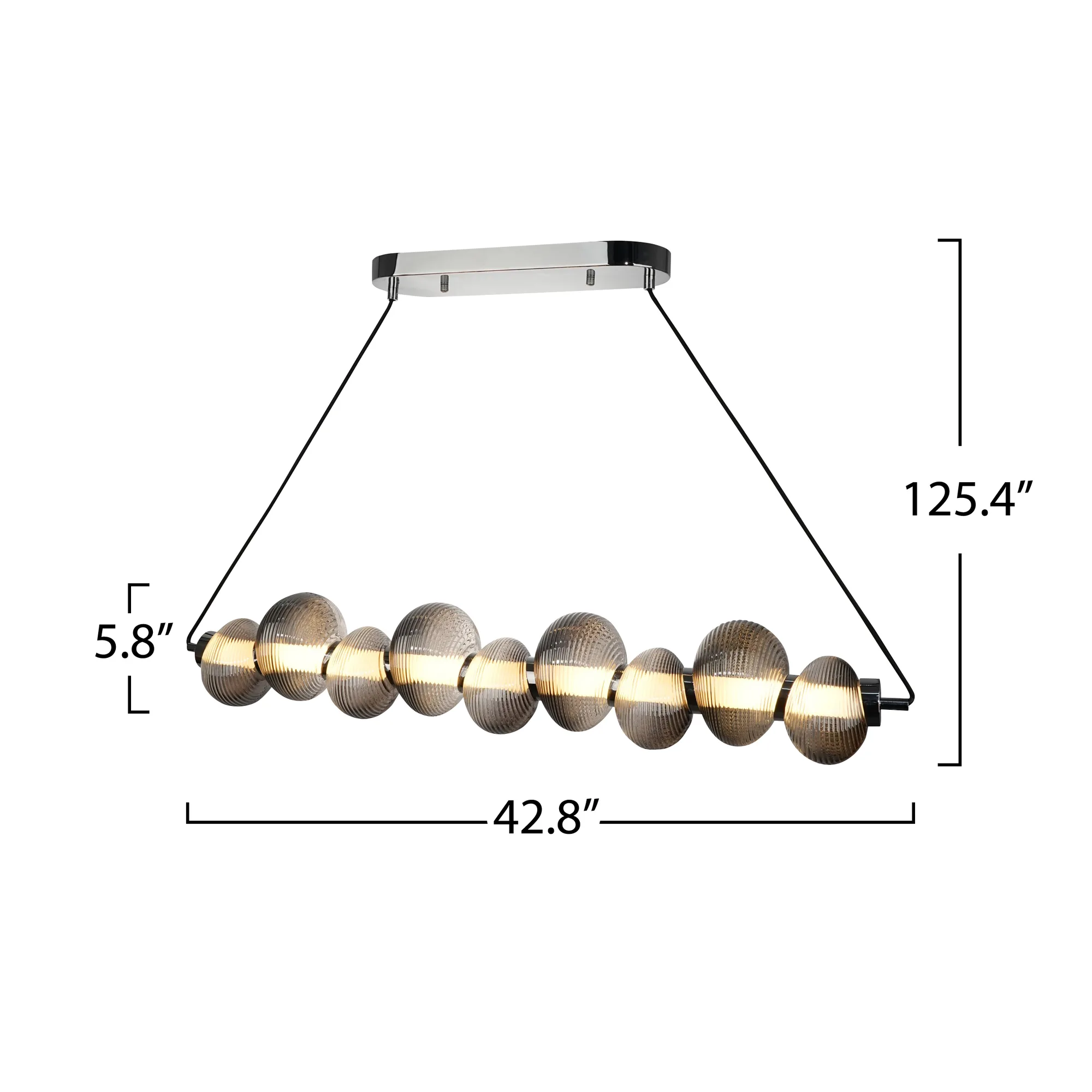Ariel Integrated LED Island Light Chrome with