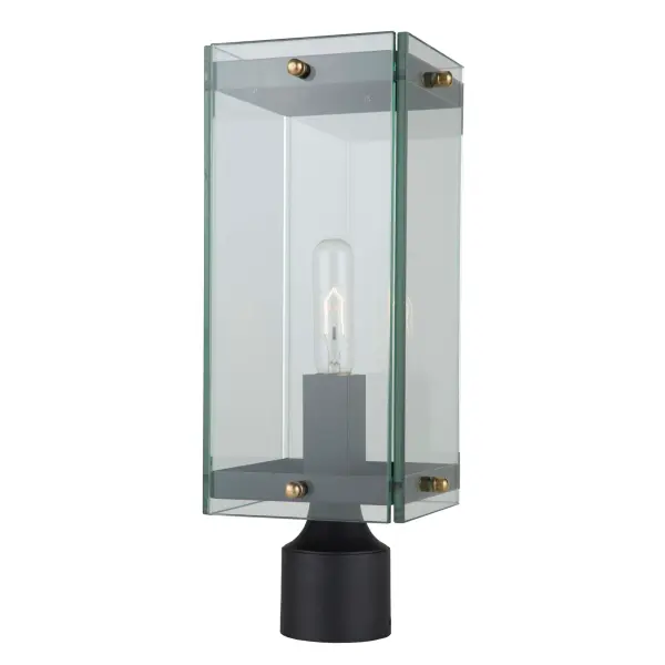 The Bradgate collection has 4 sided clear glassware with harvest brass nobs and a black bottom. (Matching chain pendants and posts available). This unit is back by a 25 year warranty on corrosion and 5 years on paint defects.
