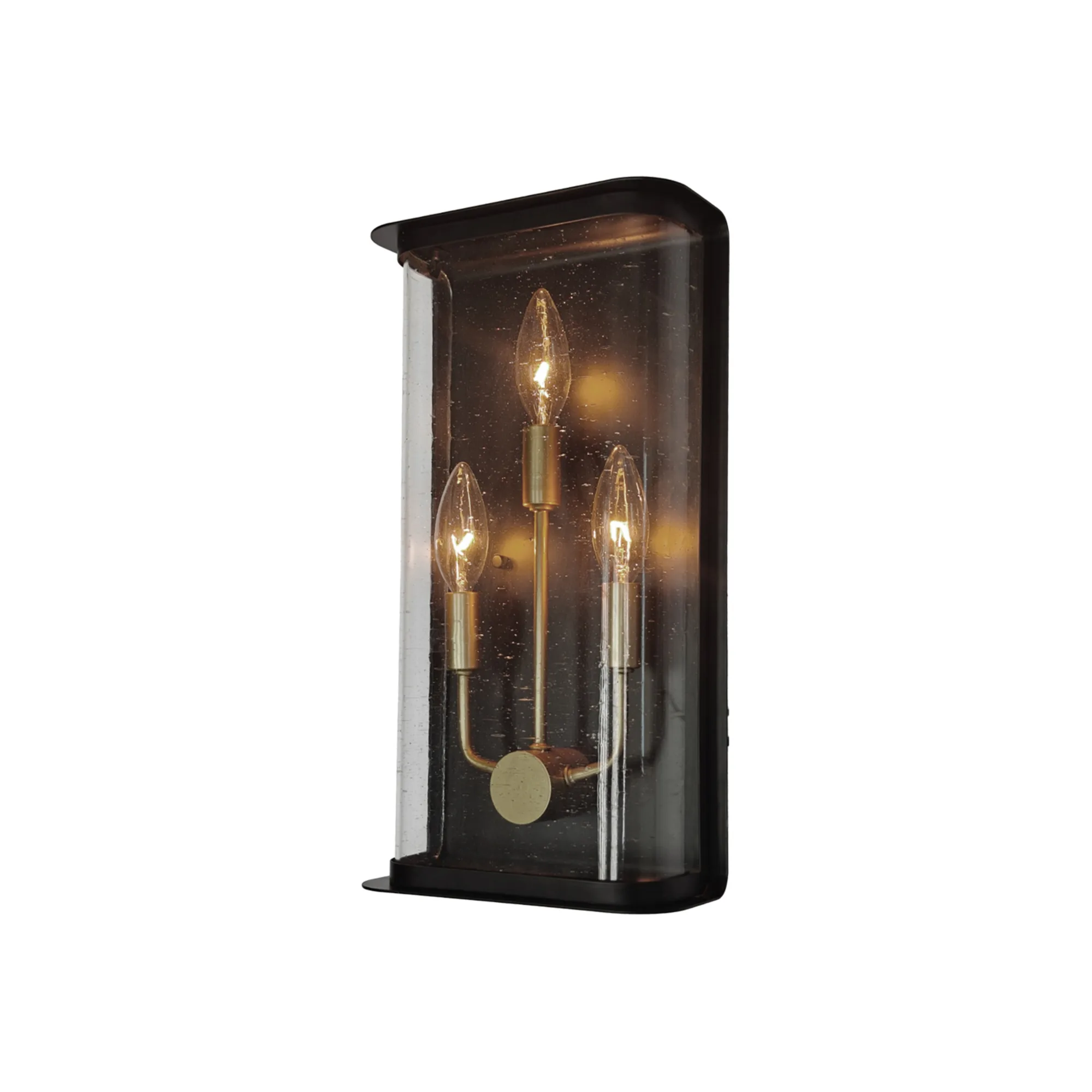 Stonegate Three Light Outdoor Lantern in Black
