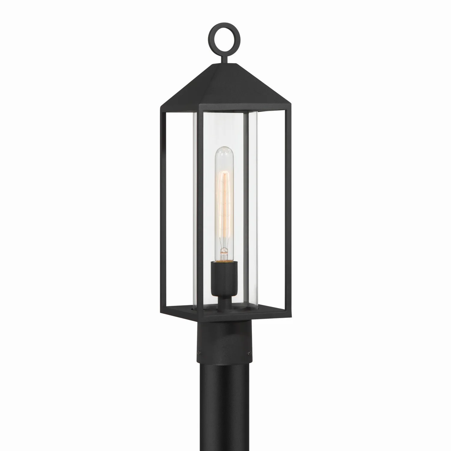Portside One Light Outdoor Post Mount in Black
