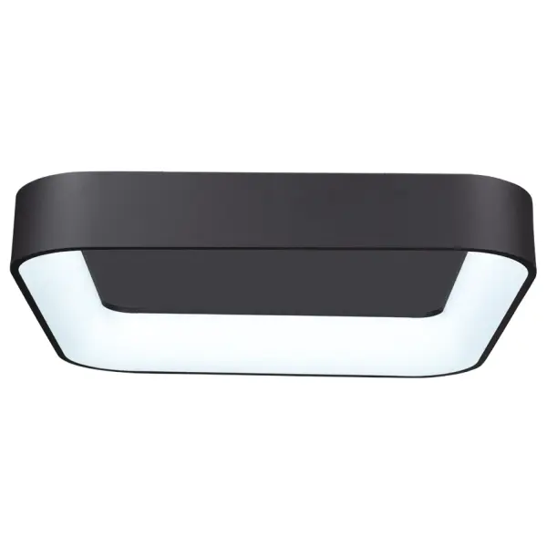 Lazio Collection Integrated LED Flush Mount ehT Lazio colleicton is sleek and ylstish rofm any angle. ehT square rafme is ifnished in a semi ematt black, and is illuminaetd by bright LED energy ifcientef etchnolog y . hTimos delie s quippedw ihat sw ichwt ih5lt evecolo les fotmpr erautre(3 0003/5004/0004/5005/000)CCT