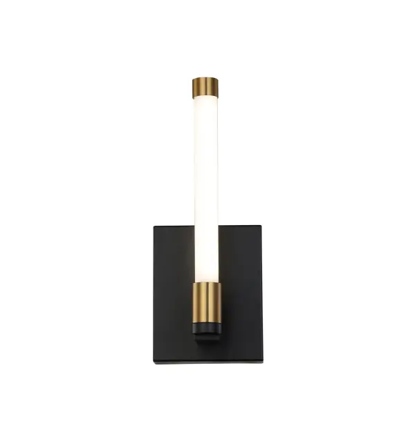 Infiniti Collection 1-Light Integrated LED Sconce Matte Black & Brass